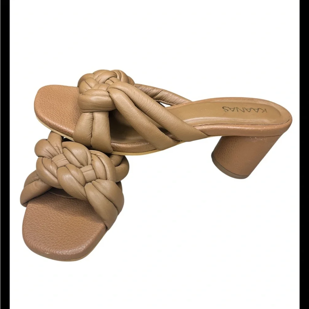 KAANAS Bekasi Nautical Knot Leather-Heel Sandals size 7